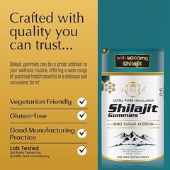 100% Pure Himalayan Shilajit Gummies For Energy, Stamina & Wellness – 60 Gummies