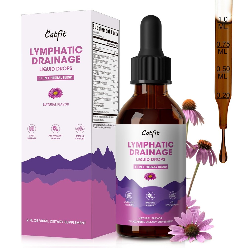 Lymphatic Drainage Drops Supplements for Immune, Lymph System Support, Cleans…