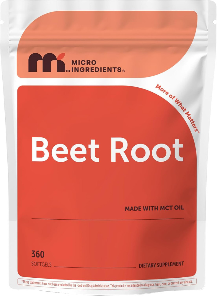 Beet Root Extract, 360 Softgels with MCT Oil | Natural Beet Root Source | Beetro