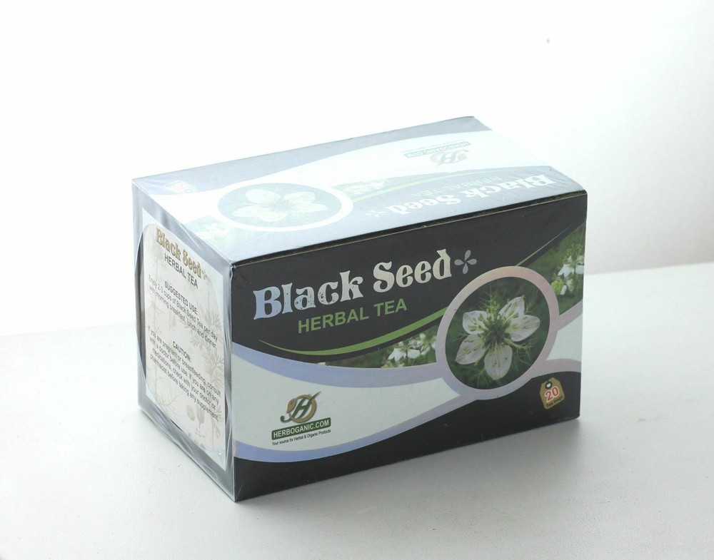Natural Black Seed Herbal Tea | Antioxidant Peppermint Green Tea – 20 Bags