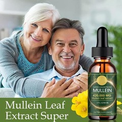 60ML Mullein Leaf Extract Oral Drops, Herbal Blend for Respiratory Wellness