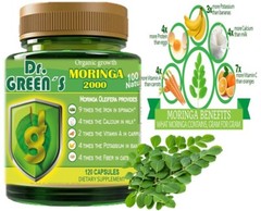 Moringa 100% PURE Real Bitter Energy Detox Health Herb 120 capsules organic vita