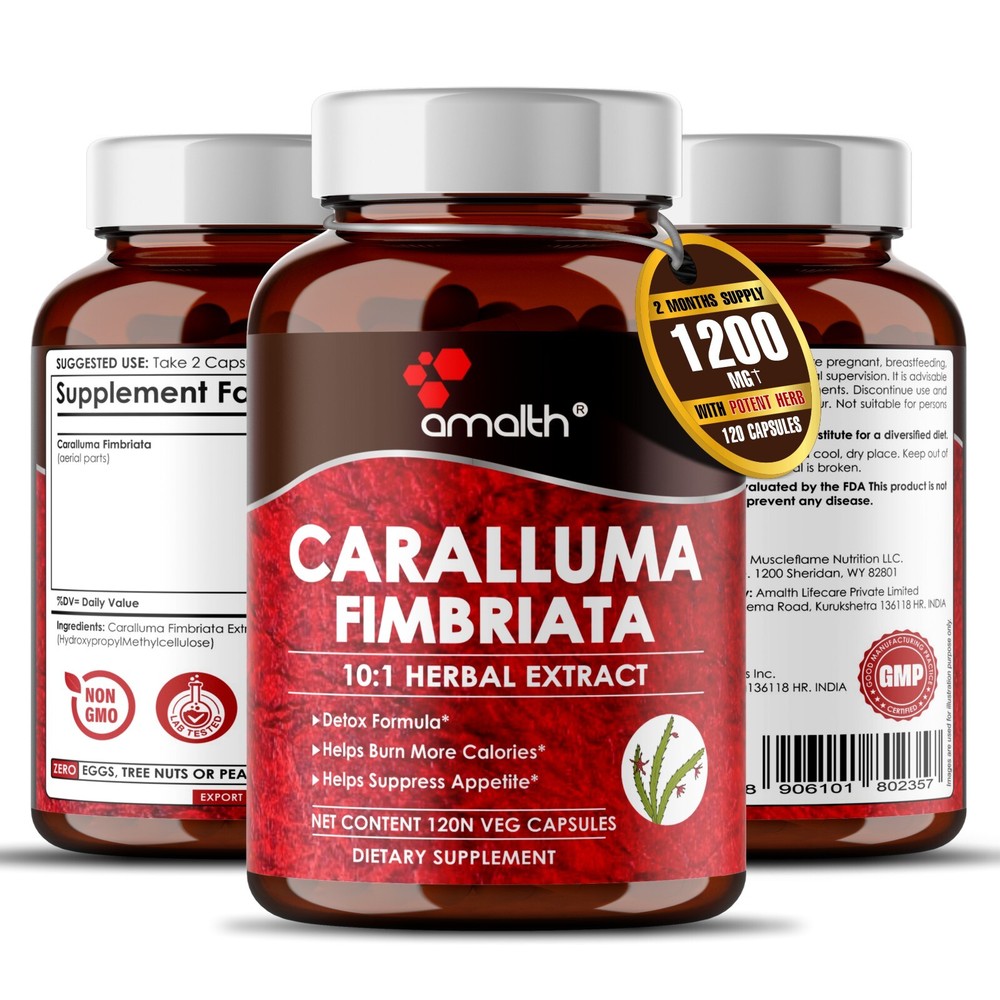 Caralluma Fimbriata Extract Weight Loss – Appetite Diet 120 Capsules 1000 mg