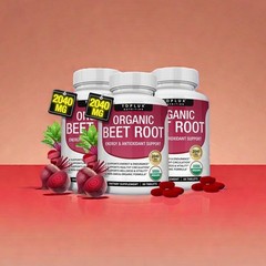 3PCS Beet Root Capsules 2040 Mg Organic Beetroot Powder Extract + Black Pepper
