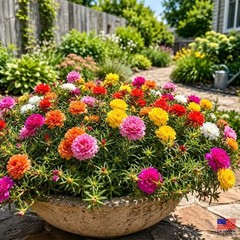 24000+ Moss Rose Seeds Portulaca Grandiflora Colorful Moss Rose Flower FREE SHIP