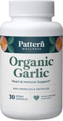 Pattern Wellness Odorless Organic Garlic – 1000mg – 30 Count (Pack of 1)