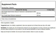 Swanson Milk Thistle – Features 80% Silymarin 120 Capsules