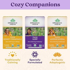 Tulsi Sleep Herbal Tea – Holy Basil, Ashwagandha, Chamomile, Night Time Tea for