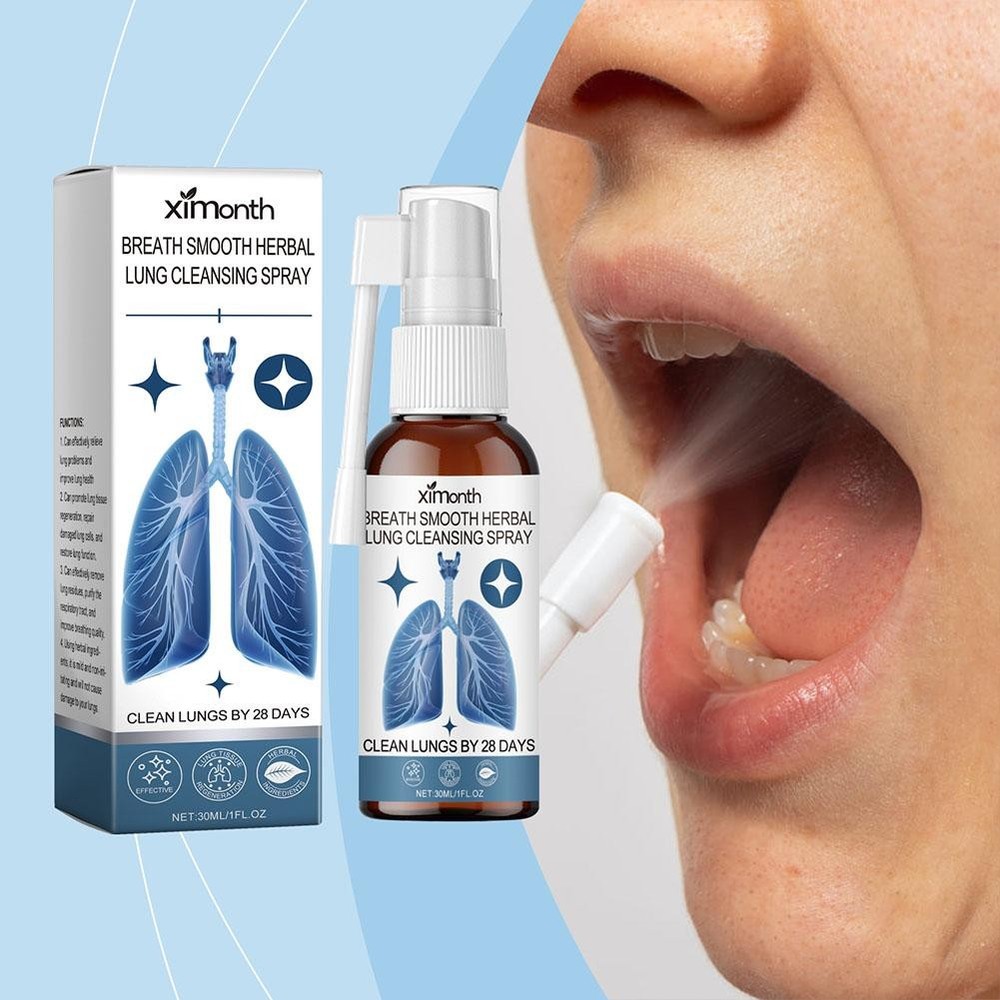 Breath Smooth Herbal Lung Cleansing Spray Relieve Lung Discomfort G7U01212 RY .