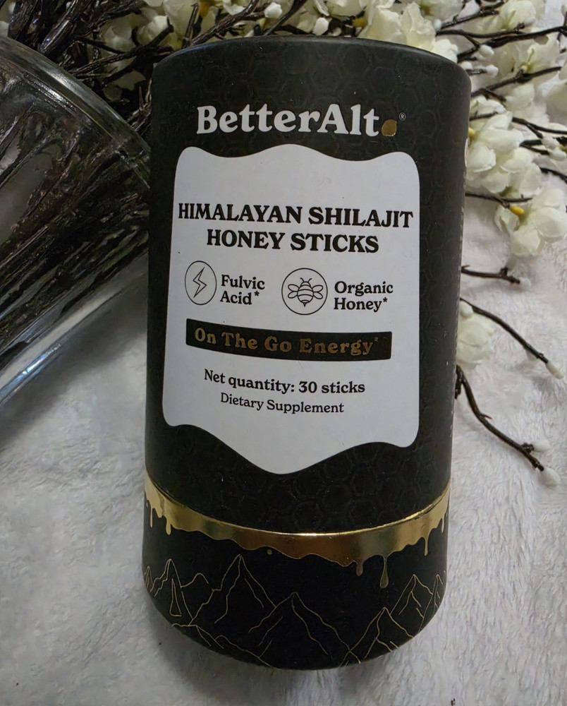 BetterAlt Himalayan Shilajit Honey Sticks Fulvic Acid 30 Sticks Exp 2/2027