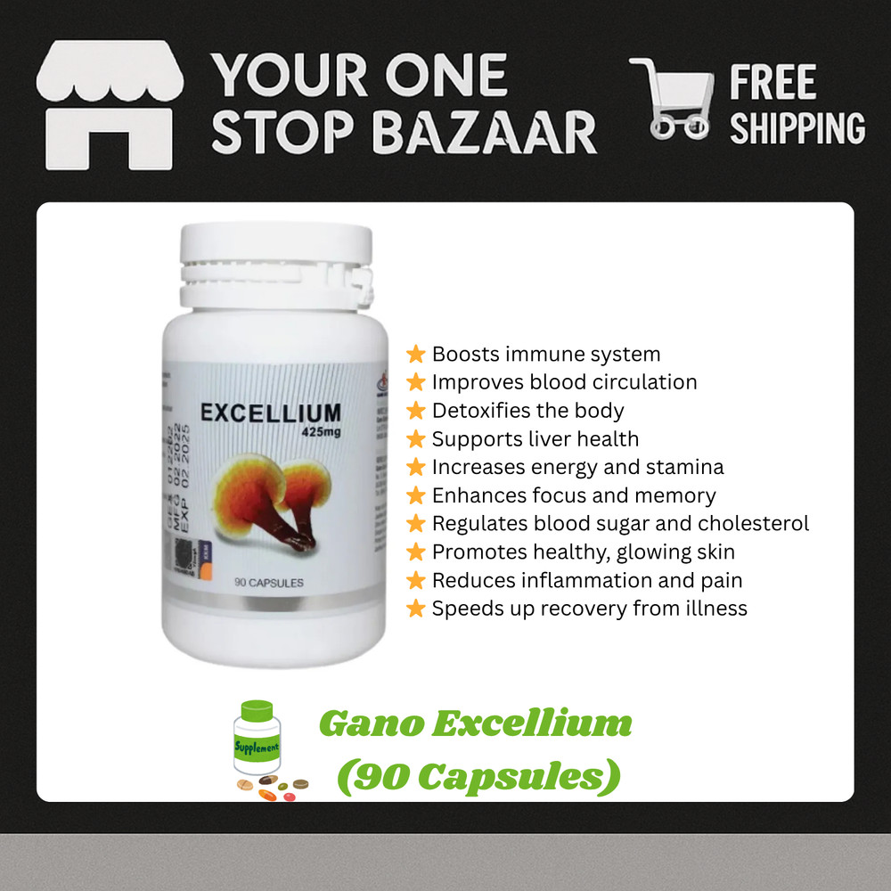 Gano Excel Excellium (Lingzhi Mycellium) 90 Capsules ORIGINAL FREE SHIPPING