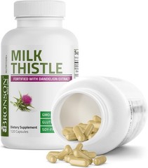 Bronson Milk Thistle Silymarin Marianum & Dandelion Extract Liver Health Support