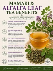 Mamaki & Alfalfa Herbal Tea Blend | Caffeine-Free Loose Leaf | Made in Hawaii