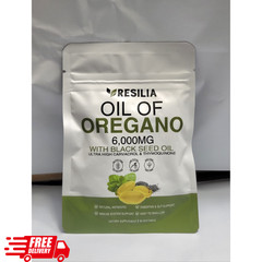 Resilia Softgels with Black Seed Oil 6000mg – Organic Oregano Oil Capsules fo…