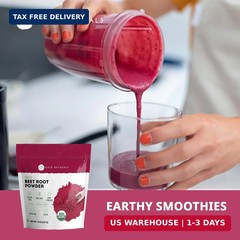Kate Naturals Organic Beet Root Powder for Smoothies, Baking & Juice. Raw Beetro