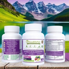 7 in 1 Elderberry with Zinc Echinacea, Vitamin C & D Ginger & Amla 90 Capsules