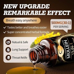2Pack Mullein Drops for Lungs Mullein Leaf Extract with Chlorophyll for Lung