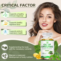 120 Capsules Oregano Oil Premium Formula 4000mg Organic Extract Immune Support