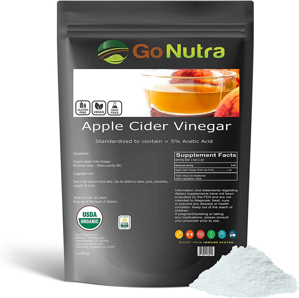Apple Cider Vinegar Powder Organic 8oz. (ACV) 5% Acetic Acid Apple Cider Powder