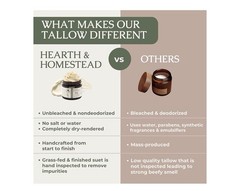 Hearth & Homestead Whipped Tallow Balm Face Body Skin Cream Herb Infused 1.3oz