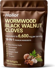 Holior 18-in-1 Black Walnut & Wormwood Herbal Blend for 240 Count (Pack of 1)