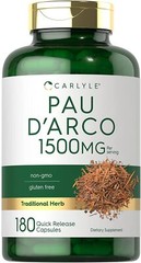Pau D’Arco Capsules | 1500mg | 180 Count | Non-GMO, Gluten Free | by Carlyle