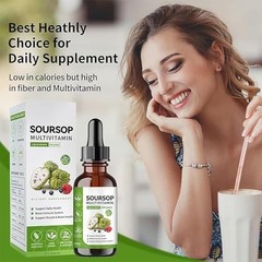 Soursop Multivitamin Liquid Drops, Bitters Liquid, Organic Soursop Leaf Extract