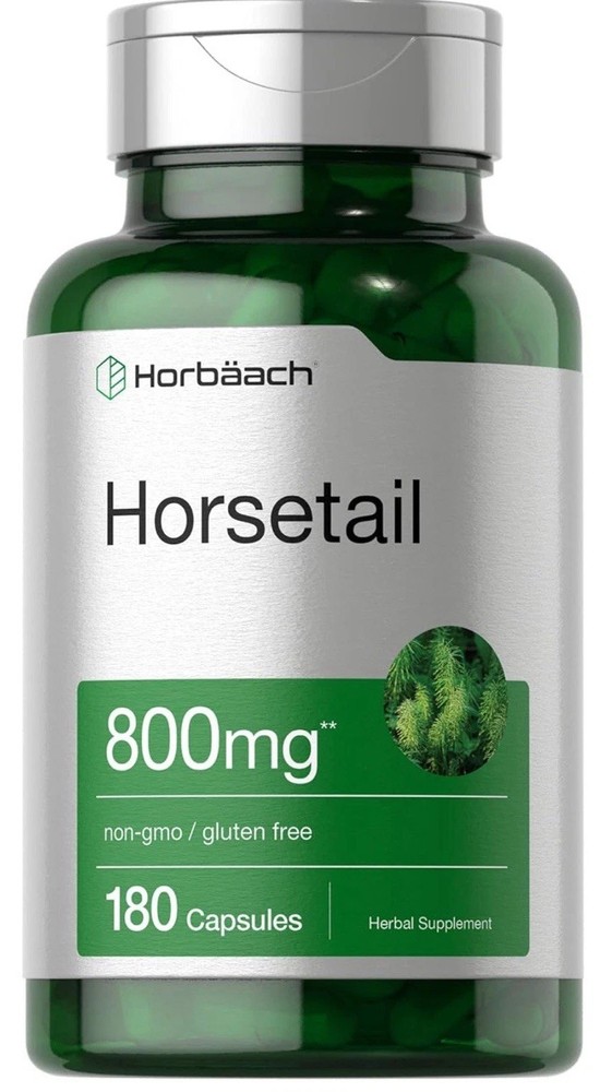 Horbaach Horsetail Herb For Urinary Track Support + Hair Skin & Nail Care 800mg