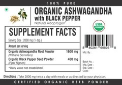 Organic Ashwagandha Root Powder HIGH ABSORPTION Stress Fatigue Anxiety Relief