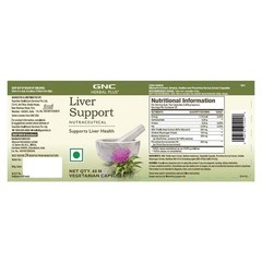 GNC Herbal Plus Liver Support With Milk Thistle & Picrorhiza | 60 Capsules g713