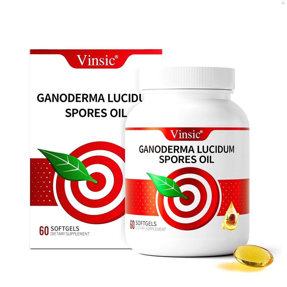 Ganoderma Spore Oil Capsules: Vinsic Reishi Mushroom Supplement, 60Ct