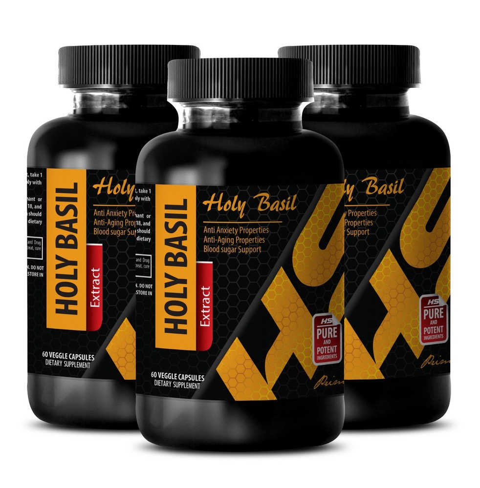 liver cleanse – HOLY BASIL LEAF EXTRACT 745mg – kidney stone breaker – 3 Bottles
