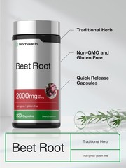 Horbäach Beet Root Powder Capsules | 220 Pills | Herbal 220 Count (Pack of 1)