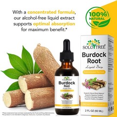 Burdock Root Liquid Extract | Alcohol-Free, Vegan, Non-GMO, Gluten-Free | 60ML