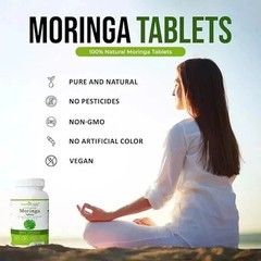 Pura Vida Organic Moringa Oleifera Supplement – 120 Tablets/500mg
