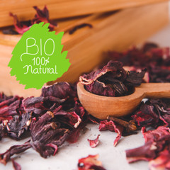Hibiscus Whole Herb | Powder Organic Flower 1oz/4oz/8oz | Skin & Heart Health