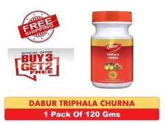 120g Dabur Triphala Churna Eases Constipation, Acidity & Gas | BUY 3 GET 5