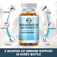 Coenzyme Q-10 200mg Antioxidant Magnesium Glycinate 500mg For Sleep Heart Health