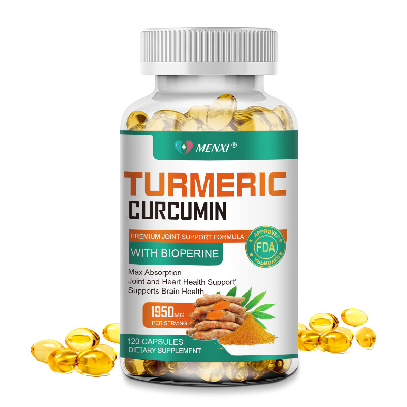 120 Capsules Turmeric Curcumin 1950mg Herbal Extract with BioPerine by MENXI