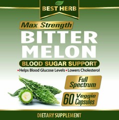 BITTER MELON PILLS LOWER CHOLESTEROL BLOOD SUGAR GLUCOSE WEIGHT SUPPORT 60 CAPS
