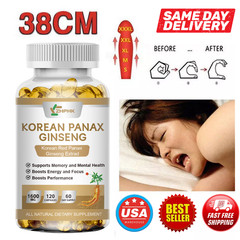Korean Panax Ginseng 1600mg 120 Capsules – Extra Strength NON-GMO & Gluten-Free