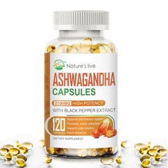 Ashwagandha KSM-66 2100mg – Vegan Root Extract High Strength Capsules 120 Pills