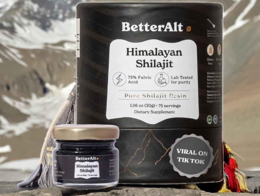 Better Alt, Pure Himalayan Shilajit Resin Gold Grade 75% Fulvic Acid, 1.06 oz