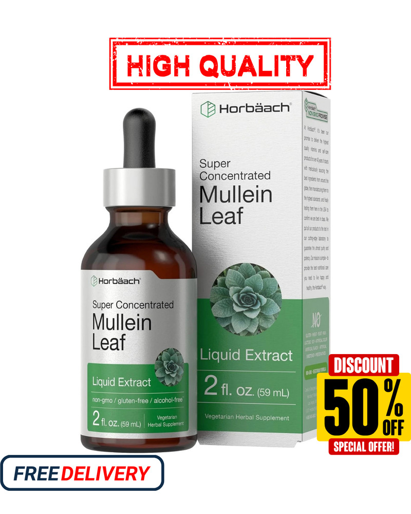 Mullein drops for Lung, Mullein Leaf Extract, Super Concentrated Tincture