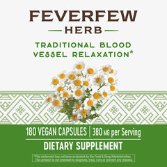 Nature’s Way Feverfew Herb, Traditional Blood Vessel Relaxation Supplement 380mg