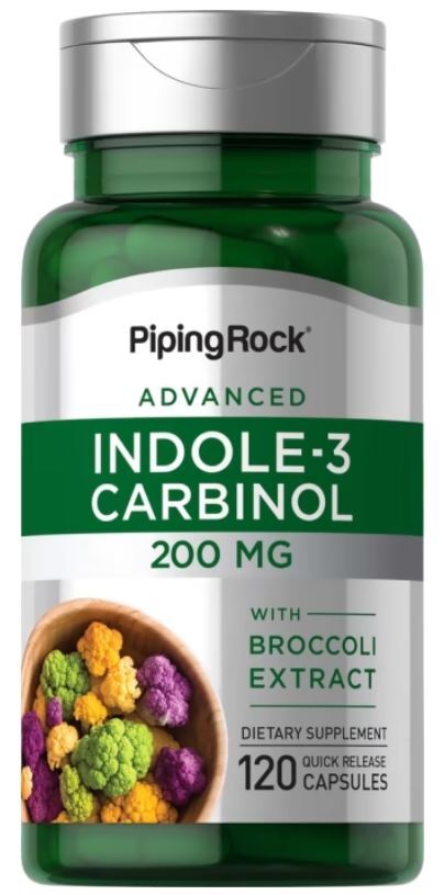 Indole 3 Carbinol | 200mg | 120 Capsules | with Resveratrol | by Piping Rock