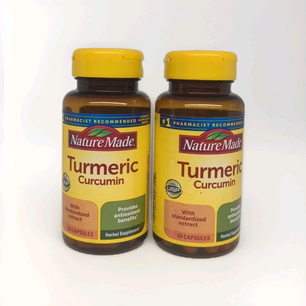 (2) Nature Made Turmeric Curcumin Antioxidant Support 60 Capsules Expiry 10/2027