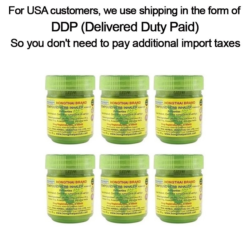 Traditional Thai Herbal Inhaler / Best Value Set ( Largest size X 6 Bottles ).