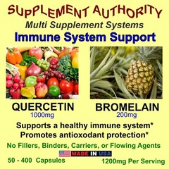 Quercetin Bromelain Antioxidant Immune System Support, NEW & FRESH INTRO PRICE!