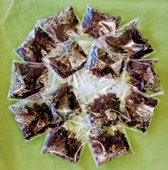 Prepackaged Black Walnut Hull, Wormwood And Clove Tea With 2 Reusable Tea Bags.